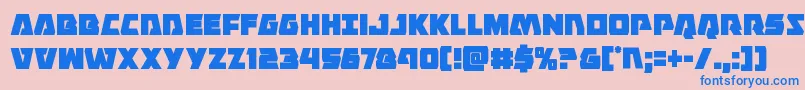 Eaglestrikecond-Schriftart – Blaue Schriften auf rosa Hintergrund