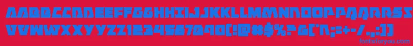 Eaglestrikecond Font – Blue Fonts on Red Background