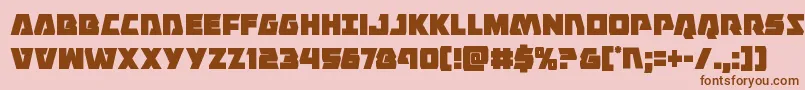 フォントEaglestrikecond – ピンクの背景に茶色のフォント