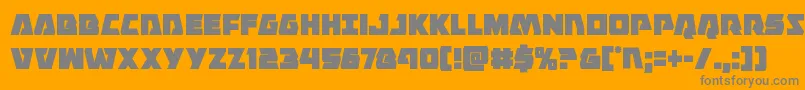 Eaglestrikecond-fontti – harmaat kirjasimet oranssilla taustalla