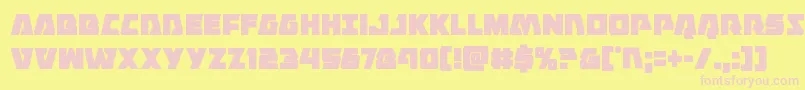 フォントEaglestrikecond – ピンクのフォント、黄色の背景