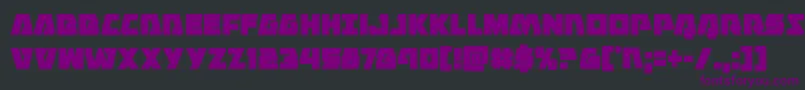 Eaglestrikecond-fontti – violetit fontit mustalla taustalla