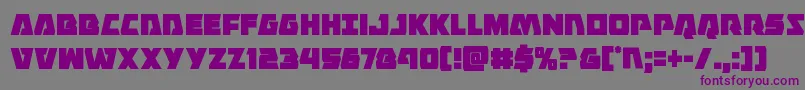 フォントEaglestrikecond – 紫色のフォント、灰色の背景