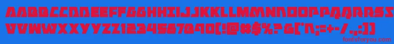 Eaglestrikecond Font – Red Fonts on Blue Background