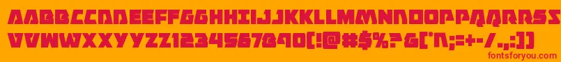 フォントEaglestrikecond – オレンジの背景に赤い文字