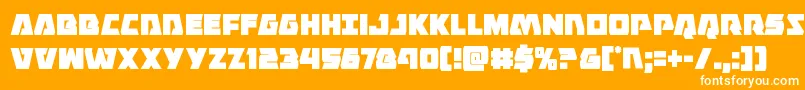 Eaglestrikecond Font – White Fonts on Orange Background