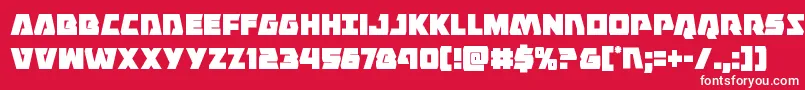 Шрифт Eaglestrikecond – белые шрифты на красном фоне