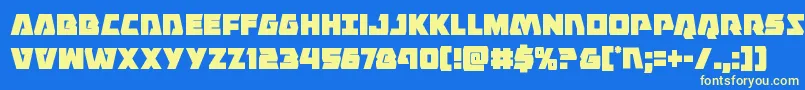 Eaglestrikecond-fontti – keltaiset fontit sinisellä taustalla