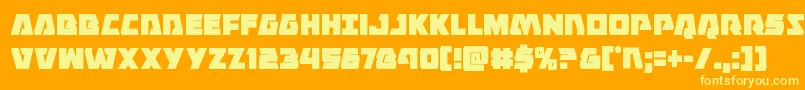 Eaglestrikecond-fontti – keltaiset fontit oranssilla taustalla