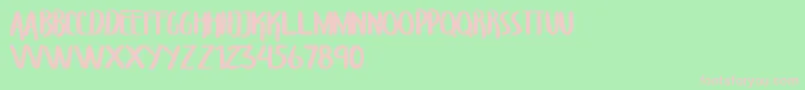 TroupersCapitals Font – Pink Fonts on Green Background