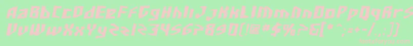 Sfjunkculture Boldoblique Font – Pink Fonts on Green Background