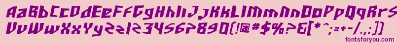 Sfjunkculture Boldoblique Font – Purple Fonts on Pink Background