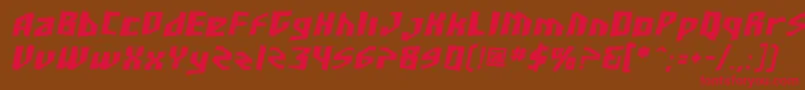 Sfjunkculture Boldoblique Font – Red Fonts on Brown Background