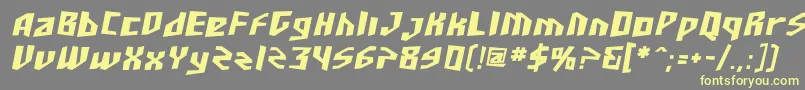 Sfjunkculture Boldoblique Font – Yellow Fonts on Gray Background