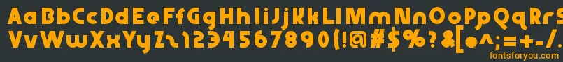 フォントAbraxeous – 黒い背景にオレンジの文字