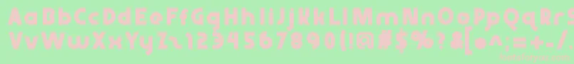 Abraxeous Font – Pink Fonts on Green Background