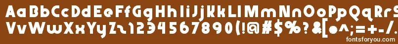 Шрифт Abraxeous – белые шрифты на коричневом фоне