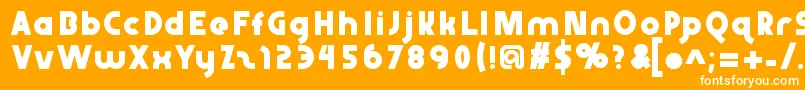 フォントAbraxeous – オレンジの背景に白い文字