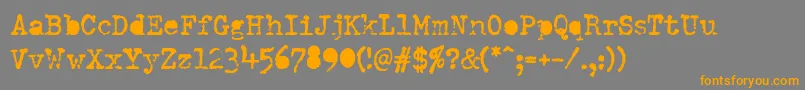 DumboldtypewriterAlternatebold Font – Orange Fonts on Gray Background