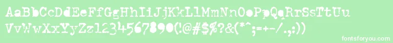 DumboldtypewriterAlternatebold Font – White Fonts on Green Background