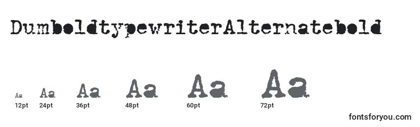 DumboldtypewriterAlternatebold Font Sizes