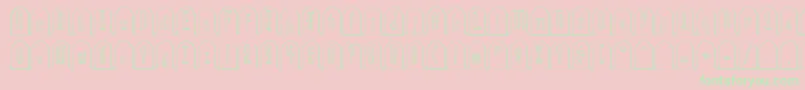 フォントHe – ピンクの背景に緑の文字