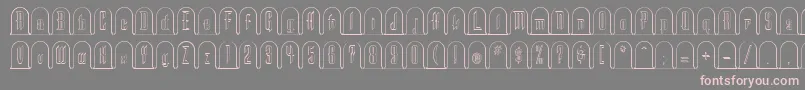 He Font – Pink Fonts on Gray Background