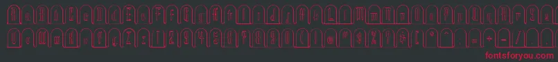 He Font – Red Fonts on Black Background