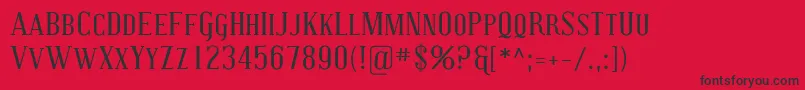 CovingtonSc Font – Black Fonts on Red Background