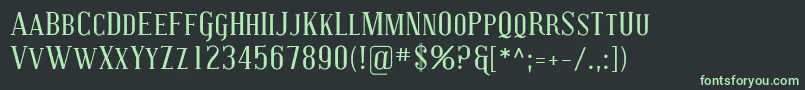 CovingtonSc-fontti – vihreät fontit mustalla taustalla