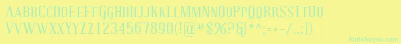 CovingtonSc Font – Green Fonts on Yellow Background