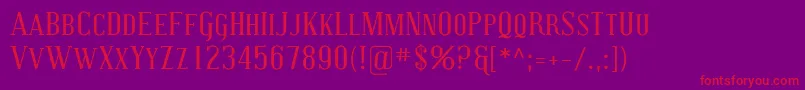 CovingtonSc Font – Red Fonts on Purple Background