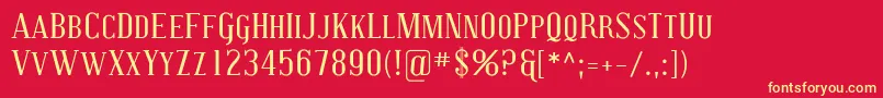 CovingtonSc Font – Yellow Fonts on Red Background