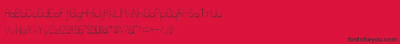 Fonte Lowerlay – fontes pretas em um fundo vermelho
