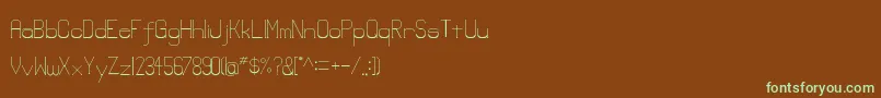 Lowerlay Font – Green Fonts on Brown Background