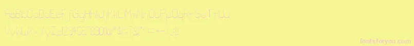 Lowerlay Font – Pink Fonts on Yellow Background