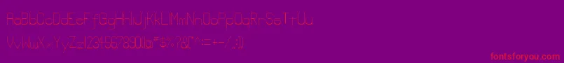 Lowerlay Font – Red Fonts on Purple Background
