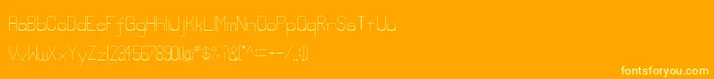 Lowerlay Font – Yellow Fonts on Orange Background