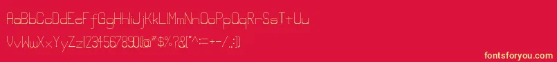 Lowerlay Font – Yellow Fonts on Red Background