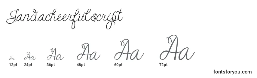 Jandacheerfulscript Font Sizes
