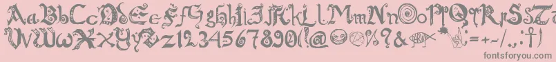 ChroniclesOfArkmar Font – Gray Fonts on Pink Background