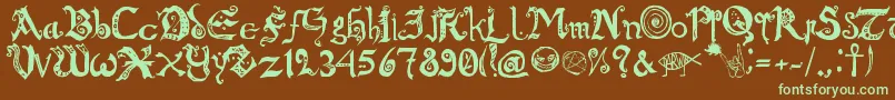 ChroniclesOfArkmar Font – Green Fonts on Brown Background