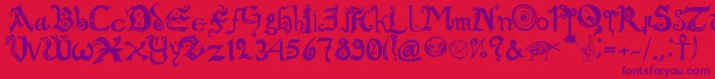 Lisätietoja ChroniclesOfArkmar-fontista ChroniclesOfArkmar-fontti – violetit fontit punaisella taustalla