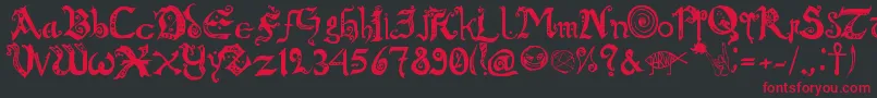 ChroniclesOfArkmar Font – Red Fonts on Black Background