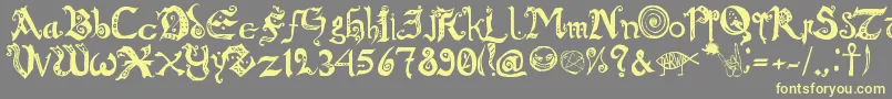 ChroniclesOfArkmar Font – Yellow Fonts on Gray Background