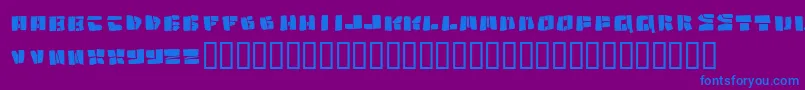 Шрифт Copycut – синие шрифты на фиолетовом фоне