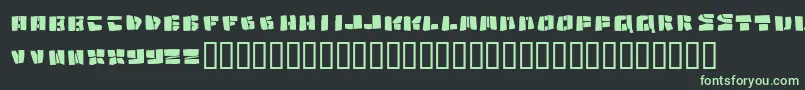 Czcionka Copycut – zielone czcionki na czarnym tle