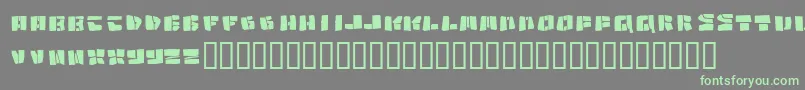 Шрифт Copycut – зелёные шрифты на сером фоне