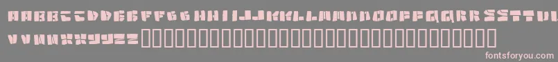フォントCopycut – 灰色の背景にピンクのフォント