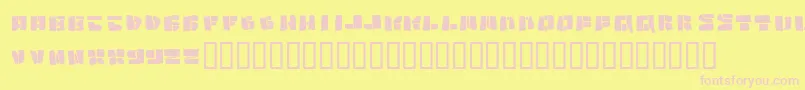 Copycut Font – Pink Fonts on Yellow Background